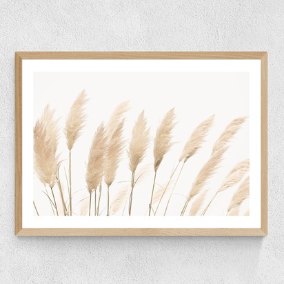 Pampas A1 (59.4 x 84.1cm) Frame Natural Oak Medium (22mm) 