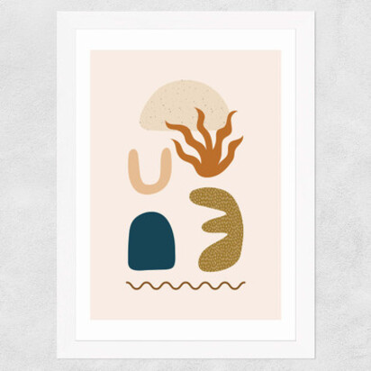 Boho Shapes A3 (29.7 x 42cm) Frame Black Narrow (15mm) 