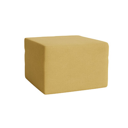 Loaf Day Single Flip-Flop Footstool in Yellow Twill - Lemon Posset
