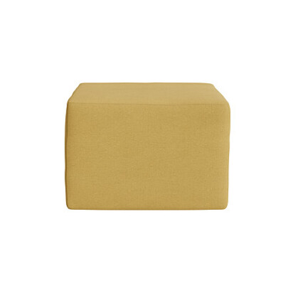 Loaf Day Single Flip-Flop Footstool in Yellow Twill - Lemon Posset