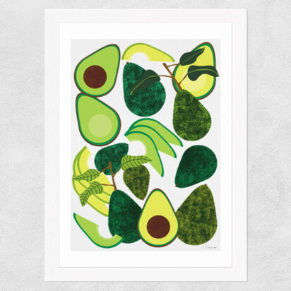 Avocado by Leanne Simpson A2 (42 x 59.4cm) Frame Black Medium (22mm) 