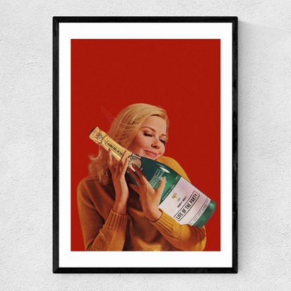 Life of the Party A3 (29.7 x 42cm) Frame Black Narrow (15mm) 