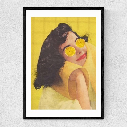 Squeeze the Day A2 (42 x 59.4cm) Frame Black Narrow (15mm) 