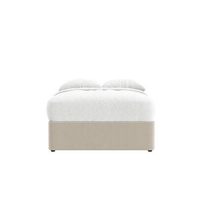 Loaf | Side Stash 1.5 | Double Drawer Bed | Neutral Velvet | Passing Cloud