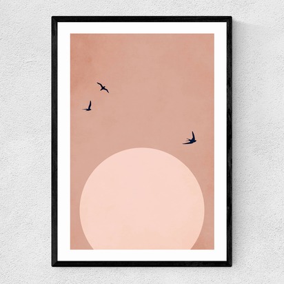 Zugspitze A2 (42 x 59.4cm) Frame Black Narrow (15mm) 