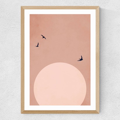 Zugspitze A3 (29.7 x 42cm) Frame Natural Oak Medium (22mm) 