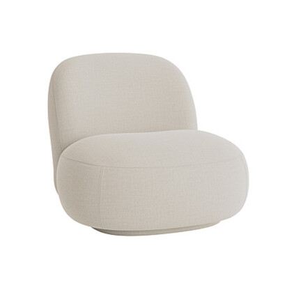 Loaf Dumpling Swivel Accent Chair in Neutral Woolly - Sketchpad
