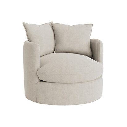 Loaf Dunkins Swivel Accent Chair in Neutral Woolly - Sketchpad