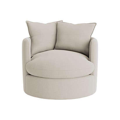 Loaf Dunkins Swivel Accent Chair in Neutral Woolly - Sketchpad