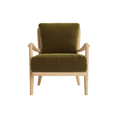 Loaf | Easins | Accent Chair Covers | Green Velvet | Pressed Olives