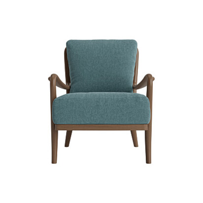 Loaf | Easins | Accent Chair | Blue Teal Linen | Tidepool
