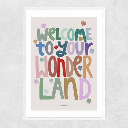 Welcome A3 (29.7 x 42cm) Frame White Narrow (15mm) 