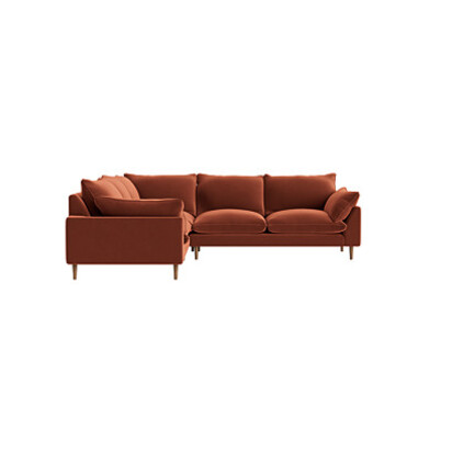 Loaf | Slow Riser | Even Sided Sofa | Orange Velvet | Broken Pot