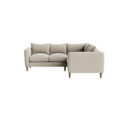 Loaf Even Sided Squishmeister Corner Sofa in Neutral House Fabric - Thatch