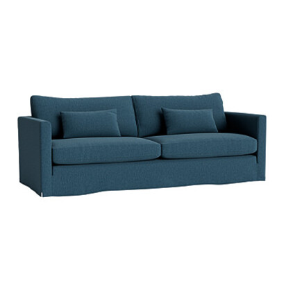 Loaf Extra Large Bruges Sofa in Blue Teal Linen - Hosepipe