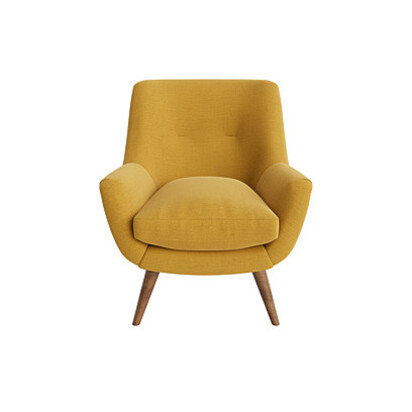 Loaf | Groovins | Accent Chair | Yellow Linen | Honey Pot