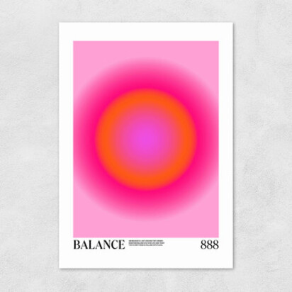 Balance by Tiger Spirit Prints A2 (42 x 59.4cm) Frame White Narrow (15mm) 