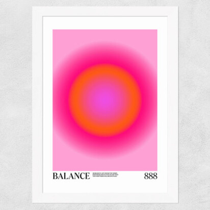 Balance by Tiger Spirit Prints A2 (42 x 59.4cm) Frame White Narrow (15mm) 