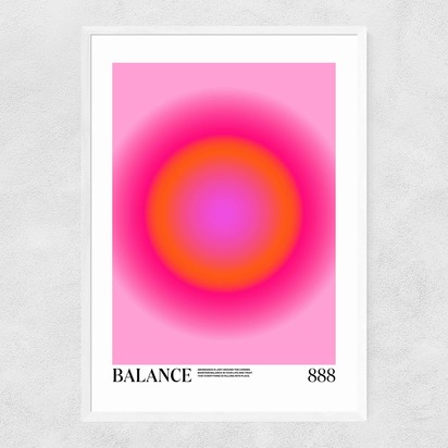 Balance by Tiger Spirit Prints A2 (42 x 59.4cm) Frame White Narrow (15mm) 