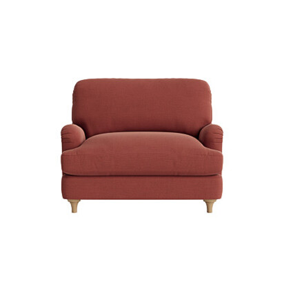 Loaf Jonesy Love Seat in Red Linen - Summer Pudding