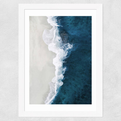 Ocean Aerial A1 (59.4 x 84.1cm) Frame Black Medium (22mm) 