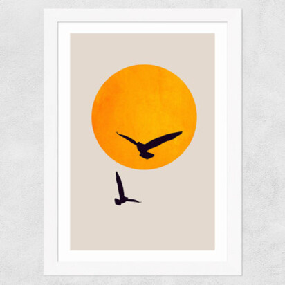 Birds In The Sky A3 (29.7 x 42cm) Frame Black Medium (22mm) 