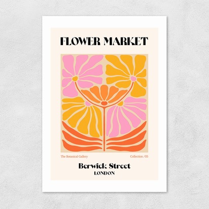 Berwick Street Flower Market A1 (59.4 x 84.1cm) Unframed 