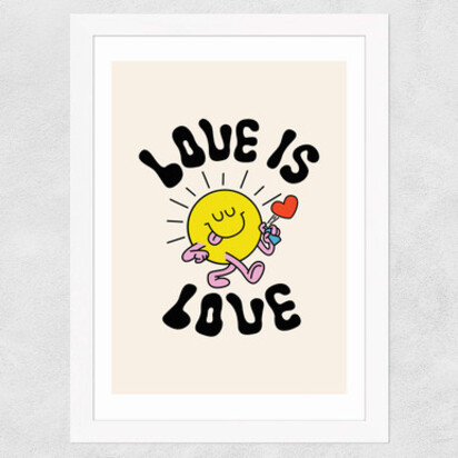 Love Is Love by The Violet Eclectic A3 (29.7 x 42cm) Frame Natural Oak Narrow (15mm) 