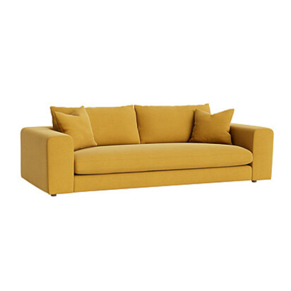 Loaf Large Big Easy Sofa in Yellow Linen - Butter Drip