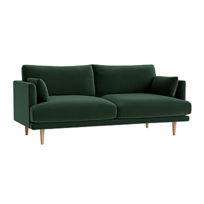 Loaf Large Jeffers Sofa in Green Velvet - Christmas Tree