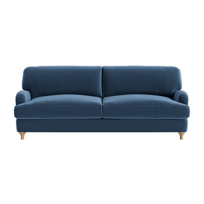 Loaf | Jonesy | Large Sofa | Blue Velvet | Shipping Forecast