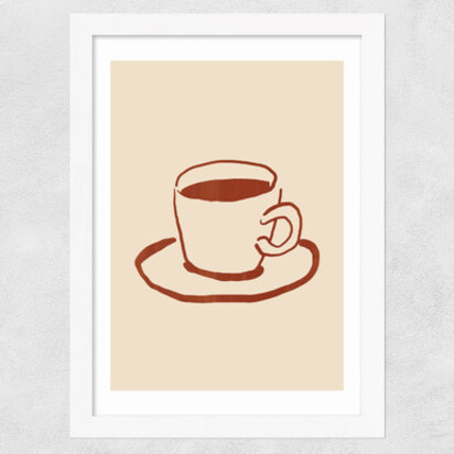 Coffee A3 (29.7 x 42cm) Frame Natural Oak Narrow (15mm) 