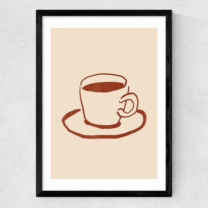 Coffee A1 (59.4 x 84.1cm) Frame Black Medium (22mm) 