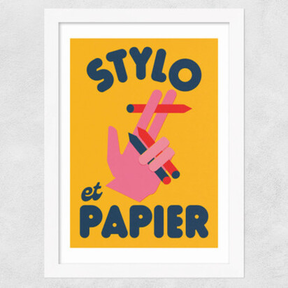 Stylo Et Papier 50x70cm Frame Natural Oak Wide (35mm) 