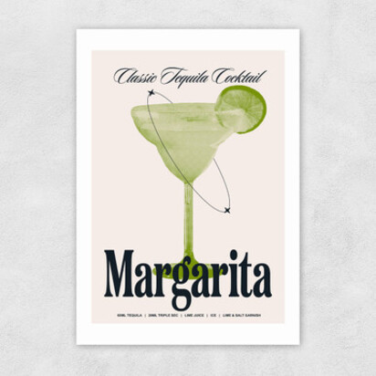 Margarita by HollieGraphik A3 (29.7 x 42cm) Frame Black Narrow (15mm) 