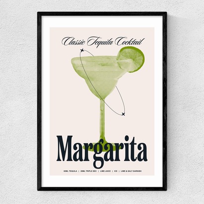 Margarita by HollieGraphik A3 (29.7 x 42cm) Frame Black Narrow (15mm) 