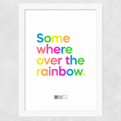 Somewhere Over The Rainbow A3 (29.7 x 42cm) Frame Black Narrow (15mm) 