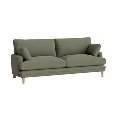 Loaf Large Squisharoo Sofa in Green Slubby Cotton - Sage Sprig