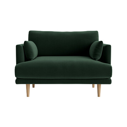 Loaf Loveseat Jeffers Love Seat in Green Velvet - Christmas Tree