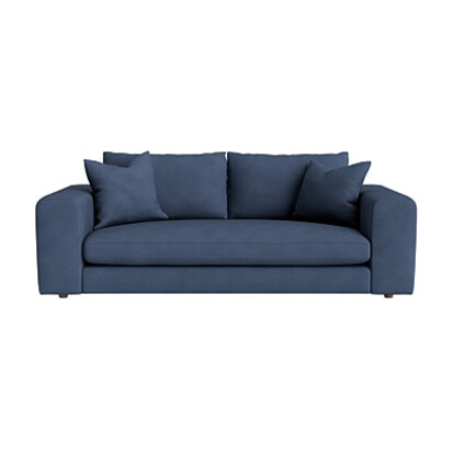 Loaf Medium Big Easy Sofa in Blue Cotton - Sloe Berry Bush
