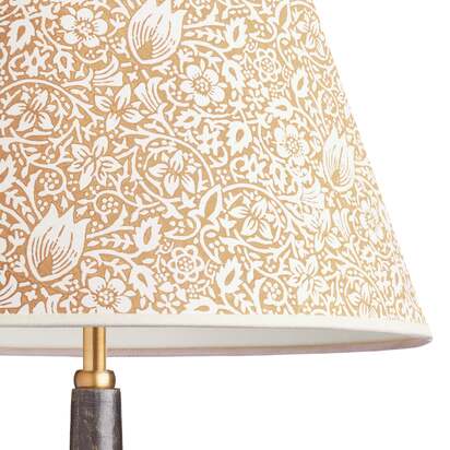 20cm empire shade in sunflower Borage block printed card by Morris & Co.