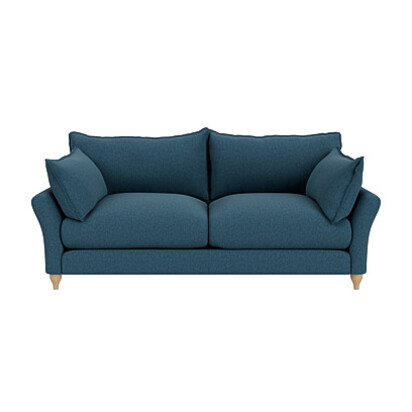 Loaf | Brioche | Medium Flat-Packed Sofa | Blue Teal Linen | Hosepipe