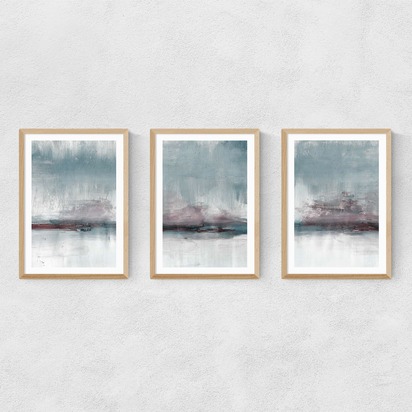 Drama Triptych A2 (42 x 59.4cm) Frame Natural Oak Narrow (15mm) 
