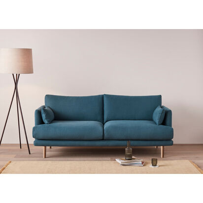 Loaf | Jeffers | Medium Sofa | Green Velvet | Wine Bottle