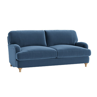 Loaf | Jonesy | Medium Sofa | Blue Velvet | | Shipping Forecast