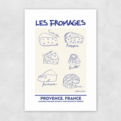 Les Fromages A2 (42 x 59.4cm) Unframed 