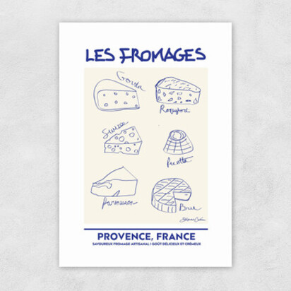 Les Fromages A2 (42 x 59.4cm) Unframed 