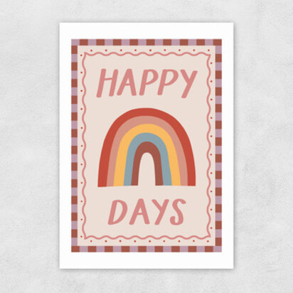 Happy Days A3 (29.7 x 42cm) Frame Natural Oak Narrow (15mm) 