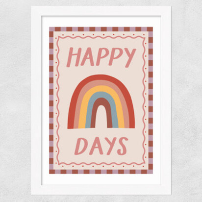 Happy Days A3 (29.7 x 42cm) Frame Natural Oak Narrow (15mm) 