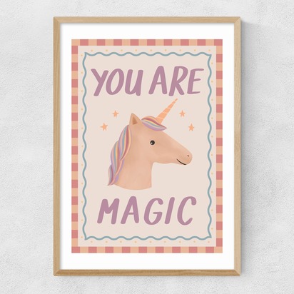 You Are Magic A3 (29.7 x 42cm) Frame Natural Oak Narrow (15mm) 
